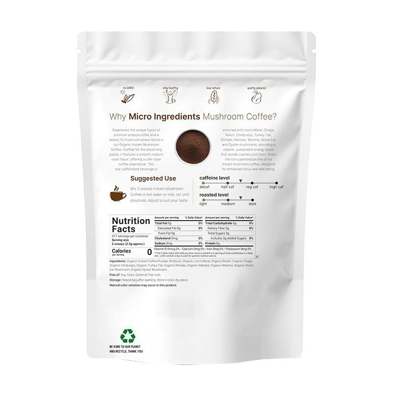 customized - 100% Natural Mushroom Coffee Powder - Immune Boost & Energy Support, Vegan, Gluten - Free, 8oz - Boho Eco Boutique™ - customized - Boho Eco Boutique™ - 默认 - 