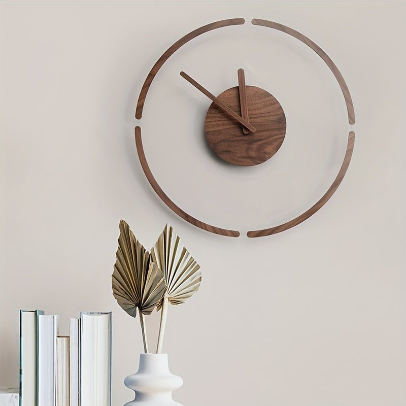 customized - 1pc, Silent Wooden Acrylic Wall Clock for Bedroom and Living Room - Creative Hanging Design with Hole - Free Mounting - Boho Eco Boutique™ - customized - Boho Eco Boutique™ - Wooden Acrylic Wall Clock - 