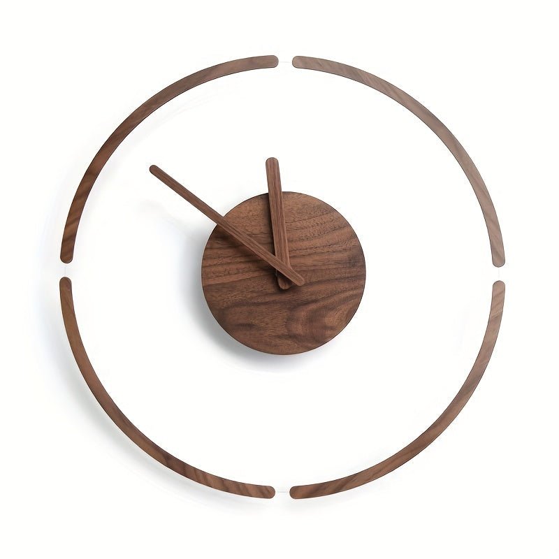 customized - 1pc, Silent Wooden Acrylic Wall Clock for Bedroom and Living Room - Creative Hanging Design with Hole - Free Mounting - Boho Eco Boutique™ - customized - Boho Eco Boutique™ - Wooden Acrylic Wall Clock - 