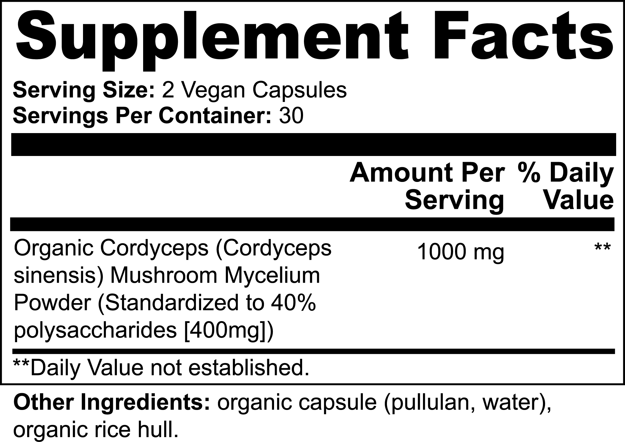 Daily Shroom by Boho Eco Boutique | Premium Cordyceps Mushroom Capsules |Natural Energy, Stamina & Immune Support – Vegan, Non-GMO, Adaptogenic Supplement for Performance & Endurance – 60 Count