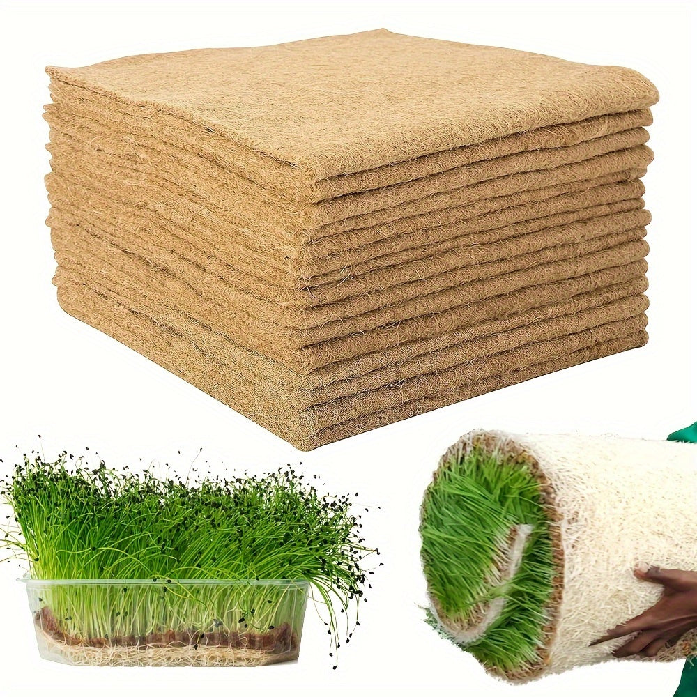 Jute Microgreens Grow Mats – Eco-Friendly Hydroponic Grow Pads for Sprouting Trays, Microgreens, and Wheatgrass