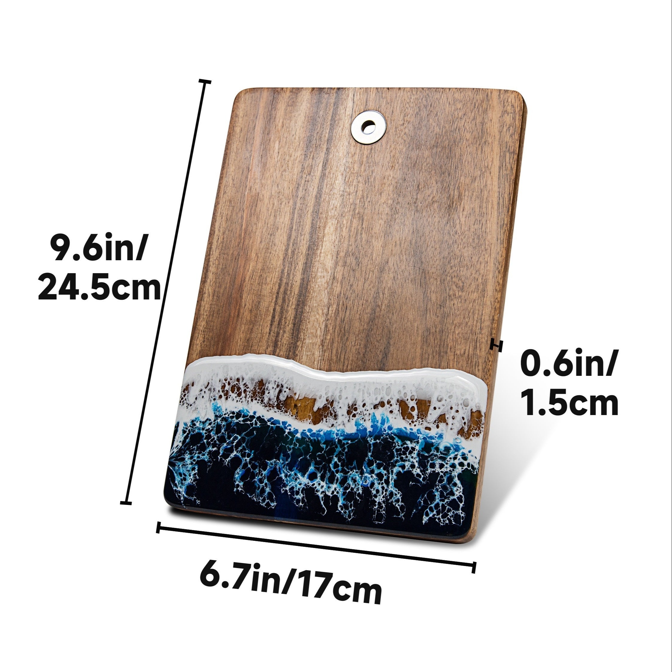 Custom Engraved Ocean-Themed Wooden Cutting Board - Acacia Wood with Unique Resin Pattern | Ideal for Cheese, Charcuterie & Vegetables | Perfect Gift for Weddings, Anniversaries & More