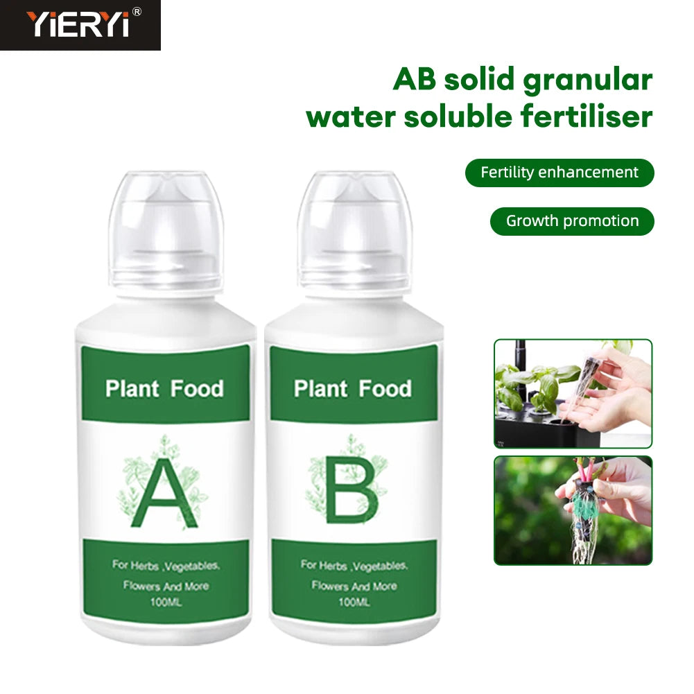 2PCS/Box General Hydroponic Nutrient Liquid A and B Fertilizer Solution Kit – 200ML – Essential Plant Food for Flowers, Vegetables, Fruits, and More