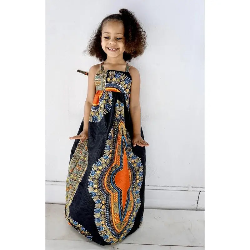 Girls Fashion Dress Robe Baby Girl Clothes Sleeveless African Boho Eco Chic Dresses for Girl Bohemian Clothes