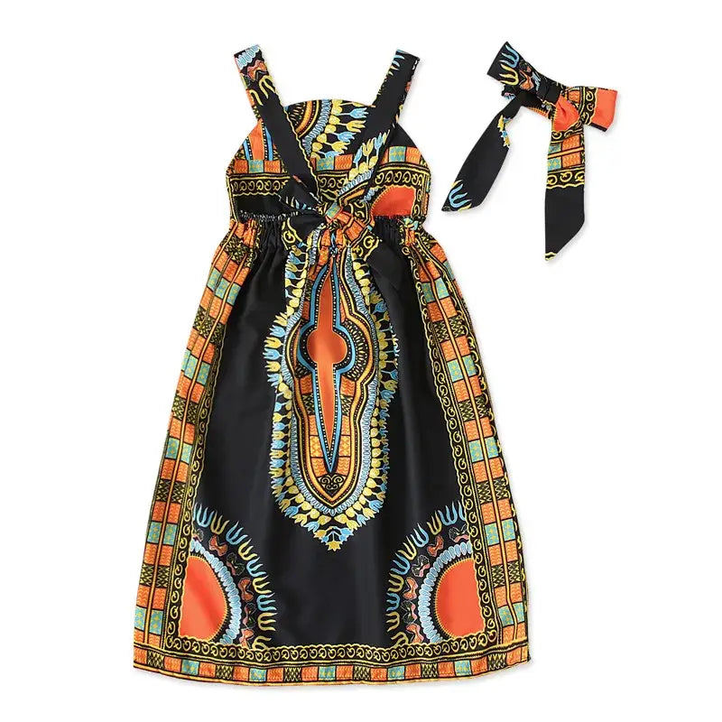 Girls Fashion Dress Robe Baby Girl Clothes Sleeveless African Boho Eco Chic Dresses for Girl Bohemian Clothes