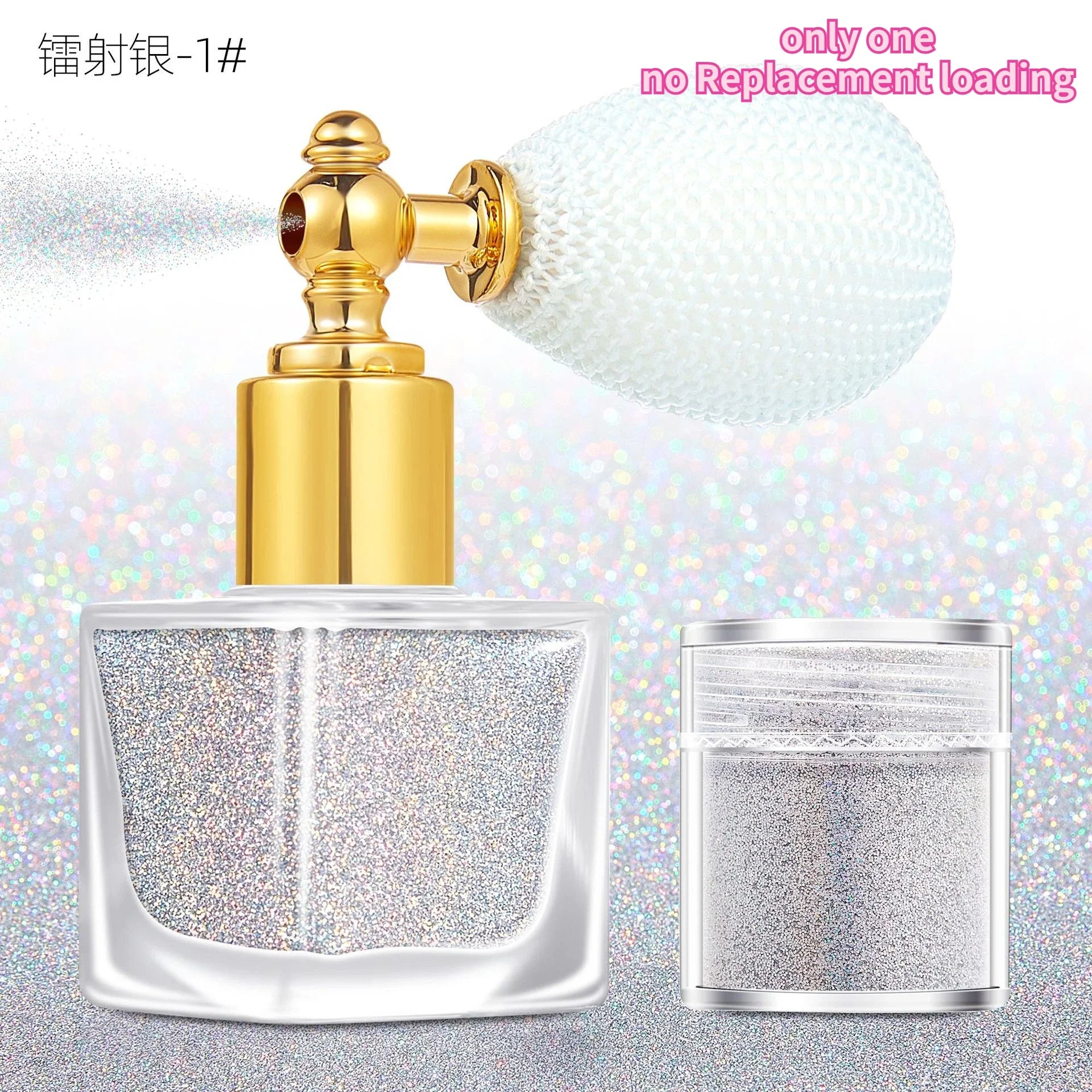 Makeup Glitter Spray- Silver & Gold Glitter Spray for Face, Hair, Nails & Body - Chunky Glitter Powder for All Your Shimmer Needs