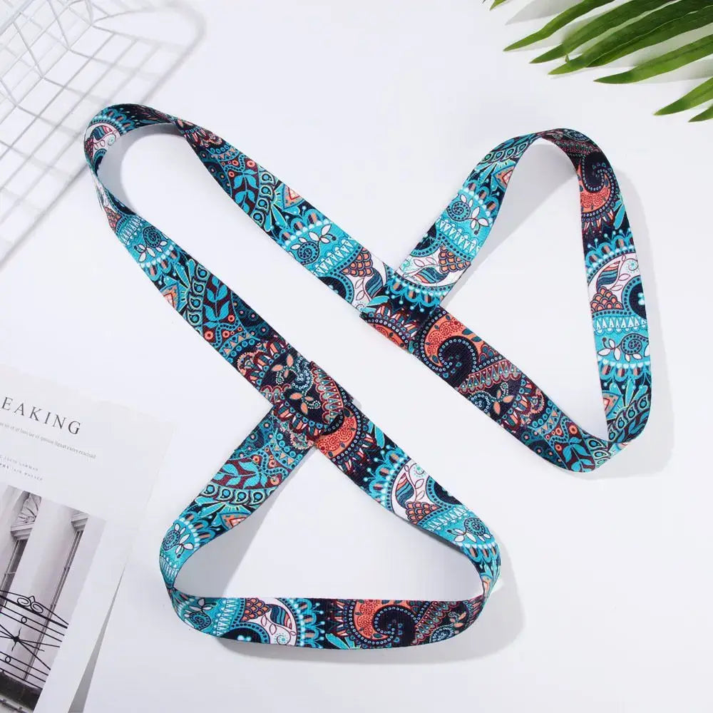 Multicolor Exercise Stretch Sports Accessories Yoga Mat Strap Belts Yoga Belt Carry Straps Sport Sling Shoulder