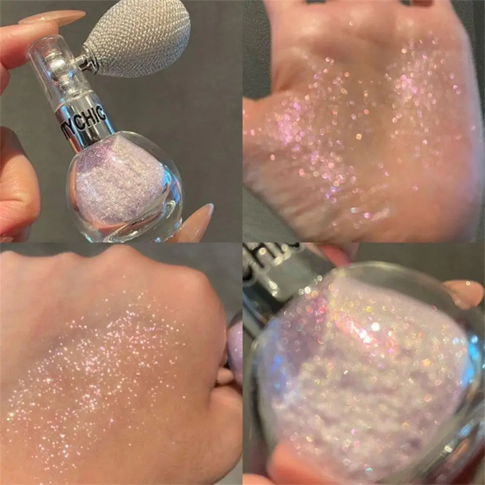 Brightening Glitter Powder Spray For Arms Legs Back Hair Face Highlight Sparkle Powder Makeup Fairy Powder Women Cosmetics