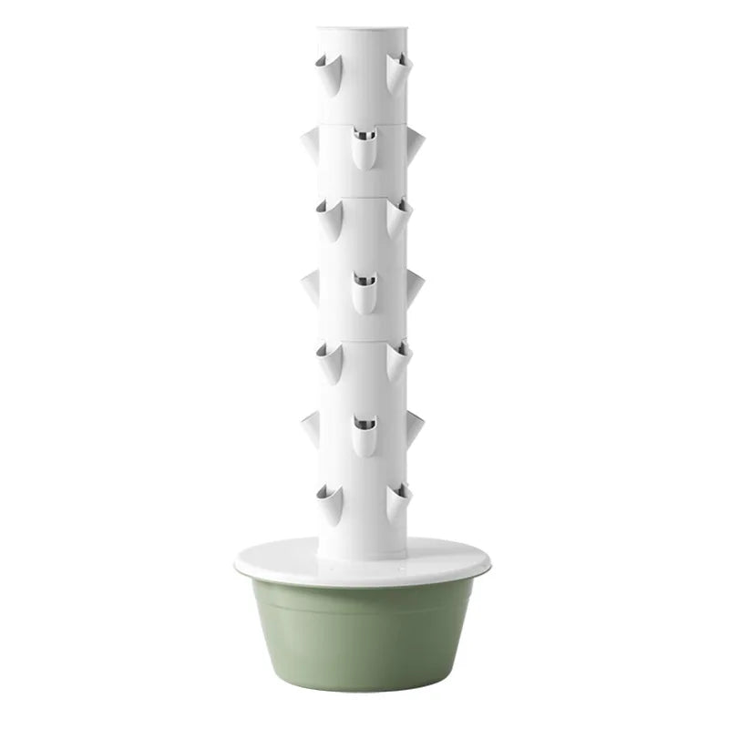 Hydroponic System Vertical Planter – Aeroponic Grow Tower for Plants, Vegetables, and Herbs | Space-Saving Hydroponics Macetas para Plantas