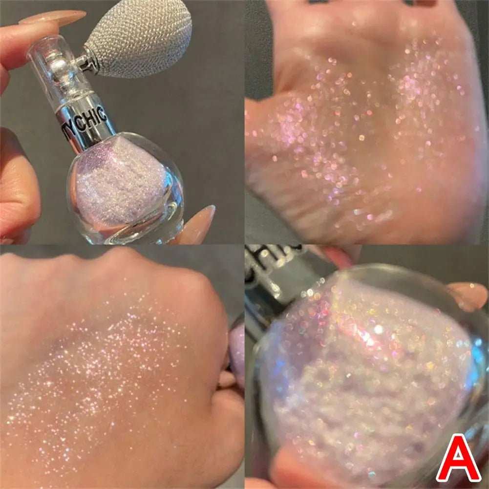 Brightening Glitter Powder Spray For Arms Legs Back Hair Face Highlight Sparkle Powder Makeup Fairy Powder Women Cosmetics