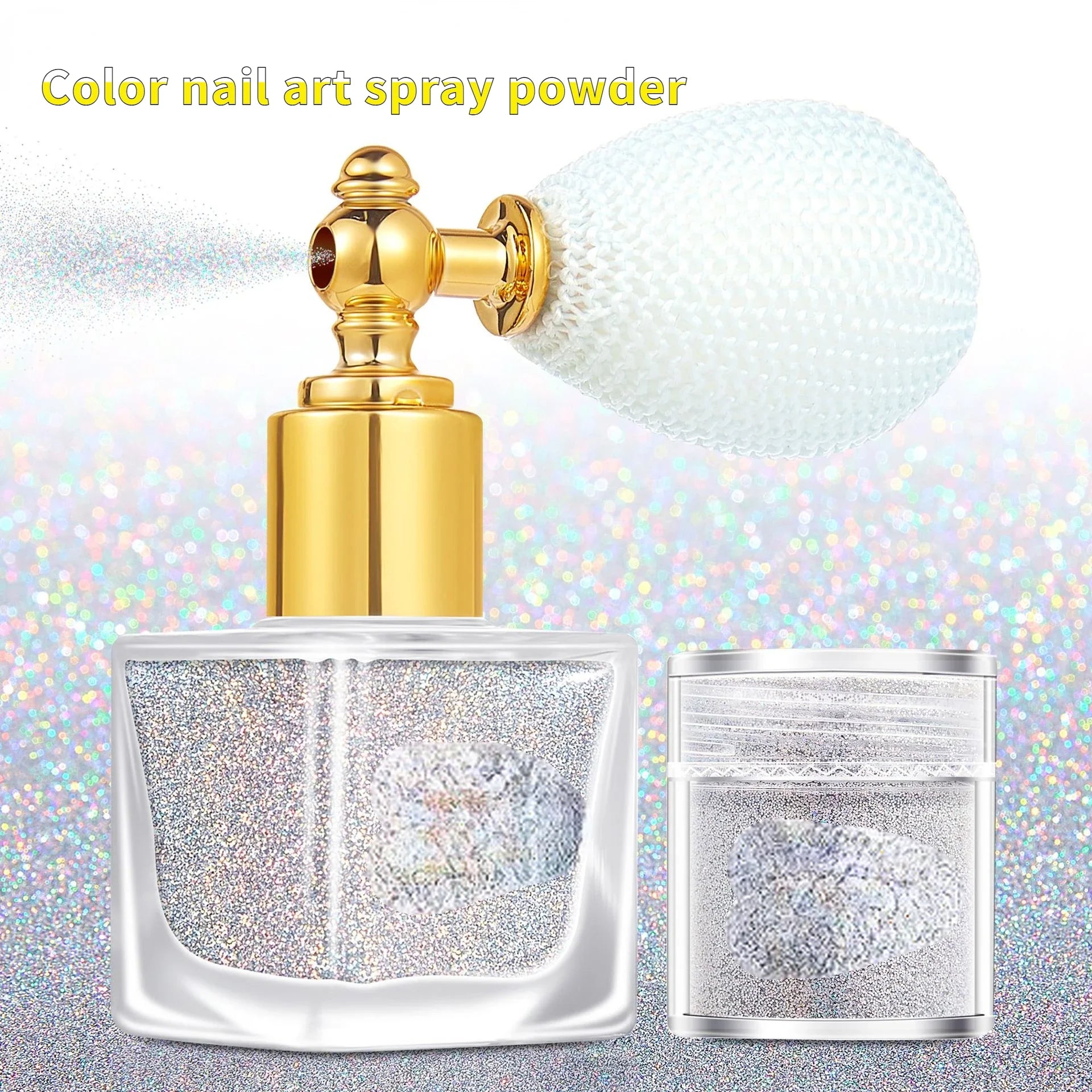 Makeup Glitter Spray- Silver & Gold Glitter Spray for Face, Hair, Nails & Body - Chunky Glitter Powder for All Your Shimmer Needs