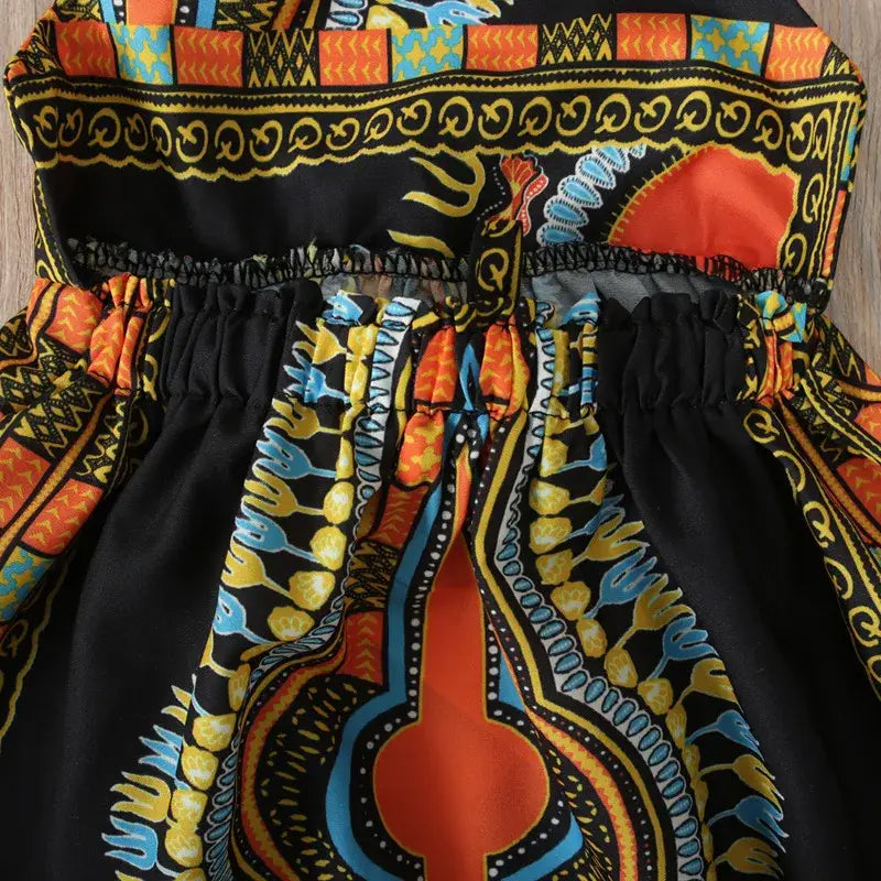 Girls Fashion Dress Robe Baby Girl Clothes Sleeveless African Boho Eco Chic Dresses for Girl Bohemian Clothes