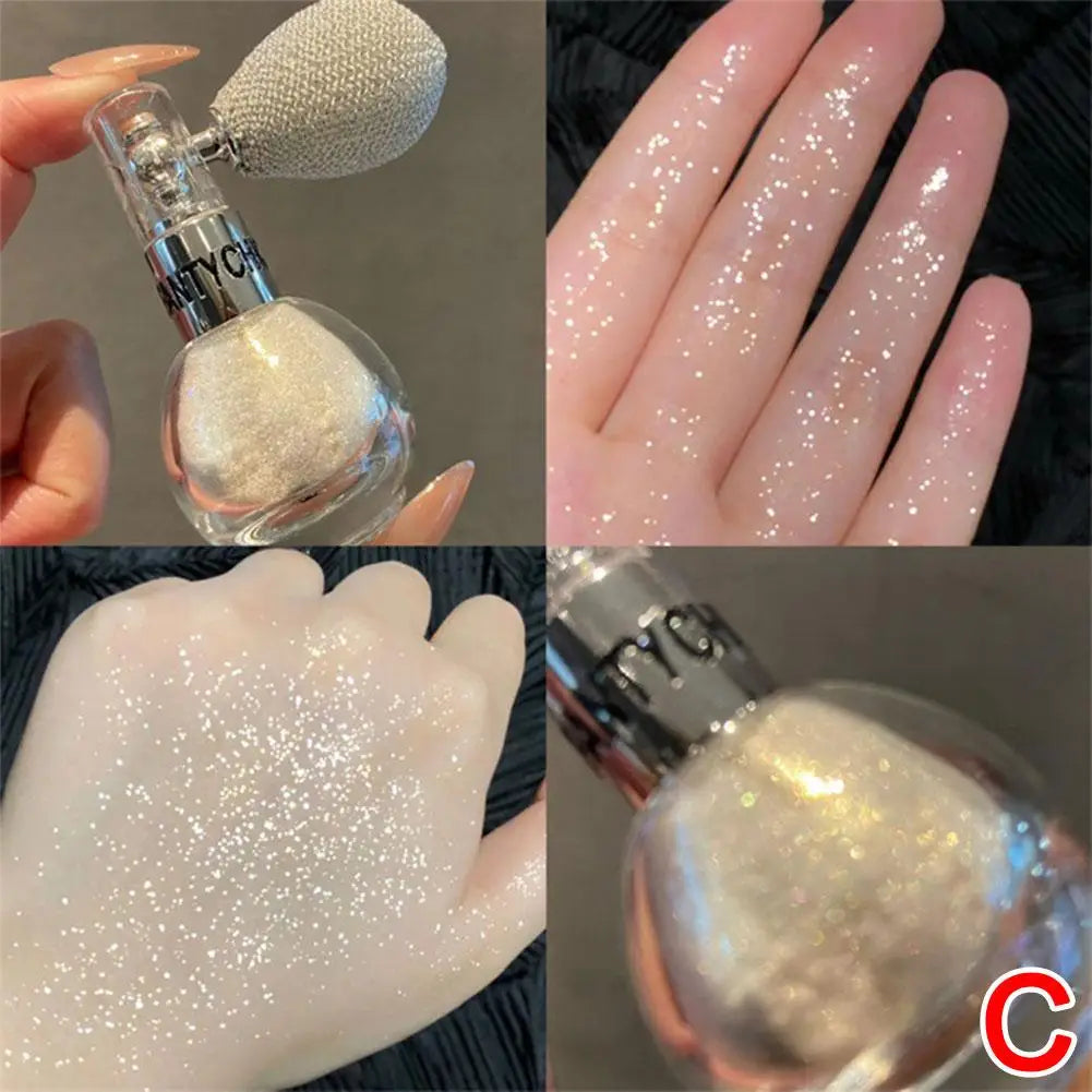 Brightening Glitter Powder Spray For Arms Legs Back Hair Face Highlight Sparkle Powder Makeup Fairy Powder Women Cosmetics