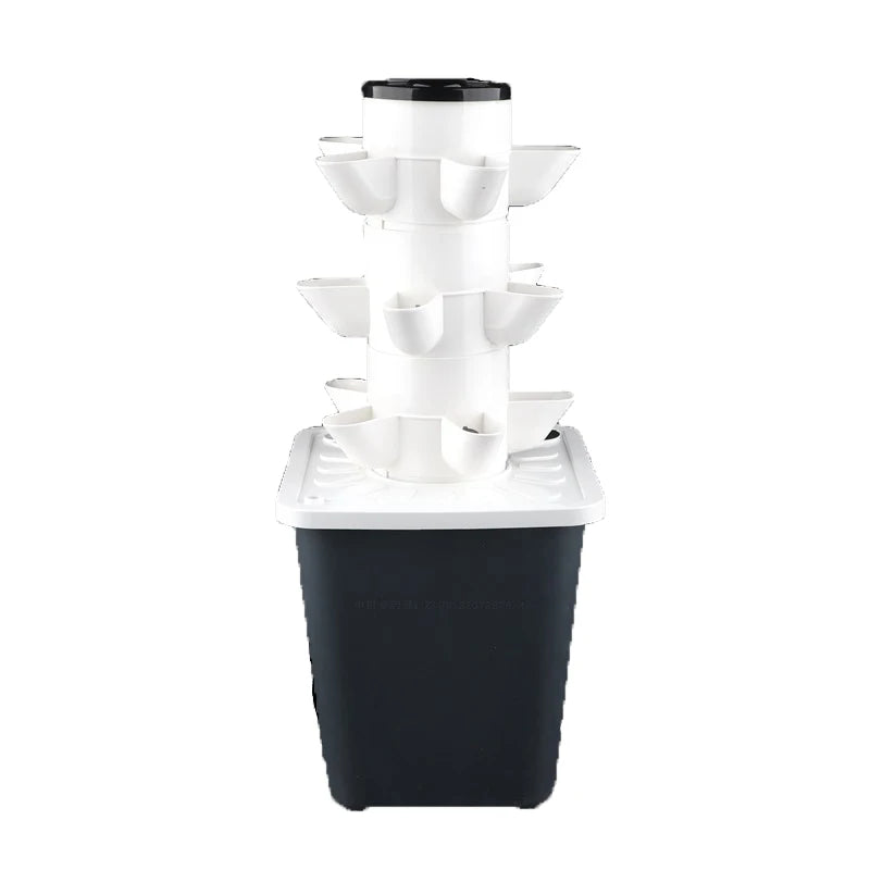 DIY Vertical Tower Planters with 5-Hole Detachable Colonization Cups – Indoor Soilless Hydroponic System for Vegetables