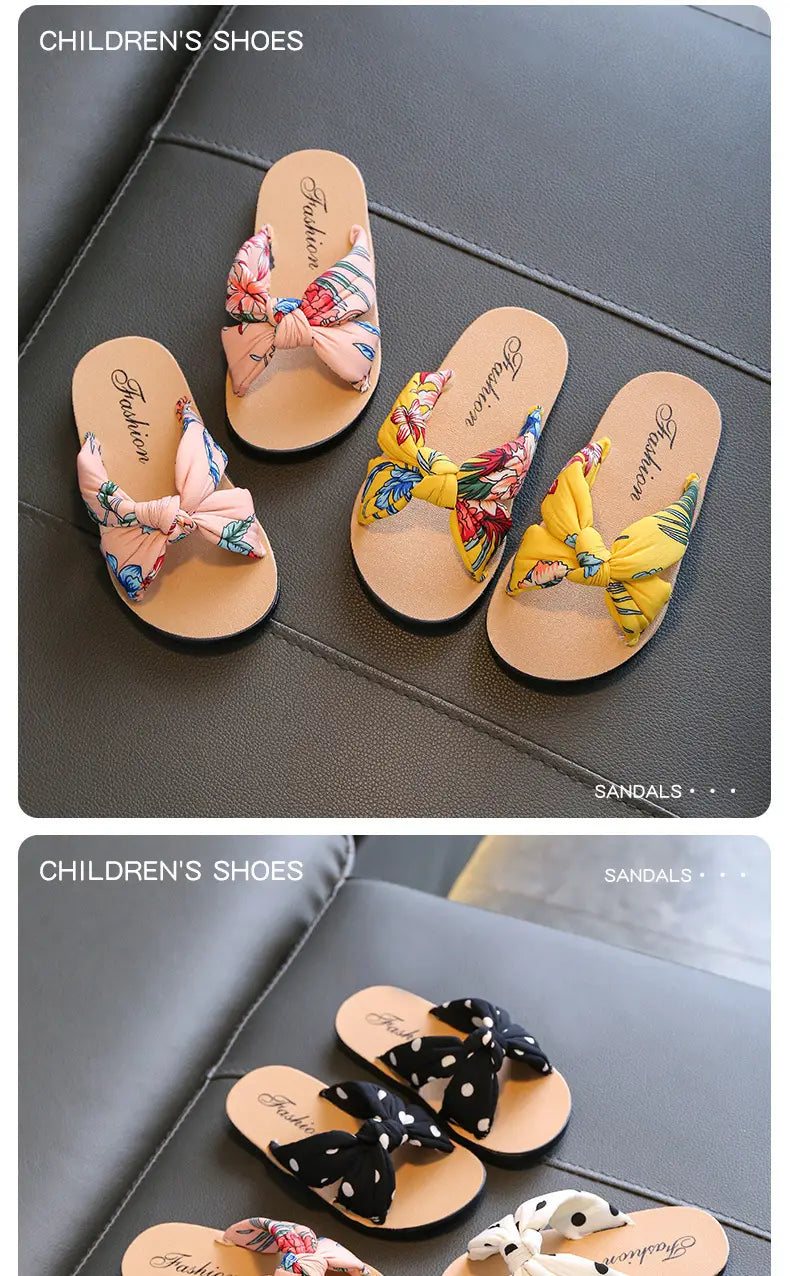 pudcoco Adorable and Comfy Girls Sandals Boho Sponge Softy Casual Cloth Sandals for Indoor or Outdoor