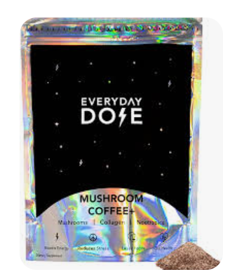 The Mushroom Coffee by Everyday Dose Premium Coffee Extract with Grass-Fed Collagen, Chaga, Lions Mane & L-Theanine for better Focus, Energy, Digestion and Immunity 30 Servings of Mushroom Coffee