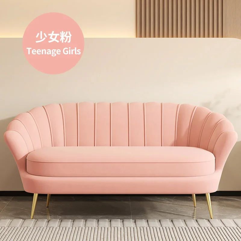 Eco-Friendly Small Double & Triple Sofa – Compact Modern Couch for Bedroom, Rental Homes, Apartments, Women’s Clothing Stores, Beauty Salons & Rest Areas