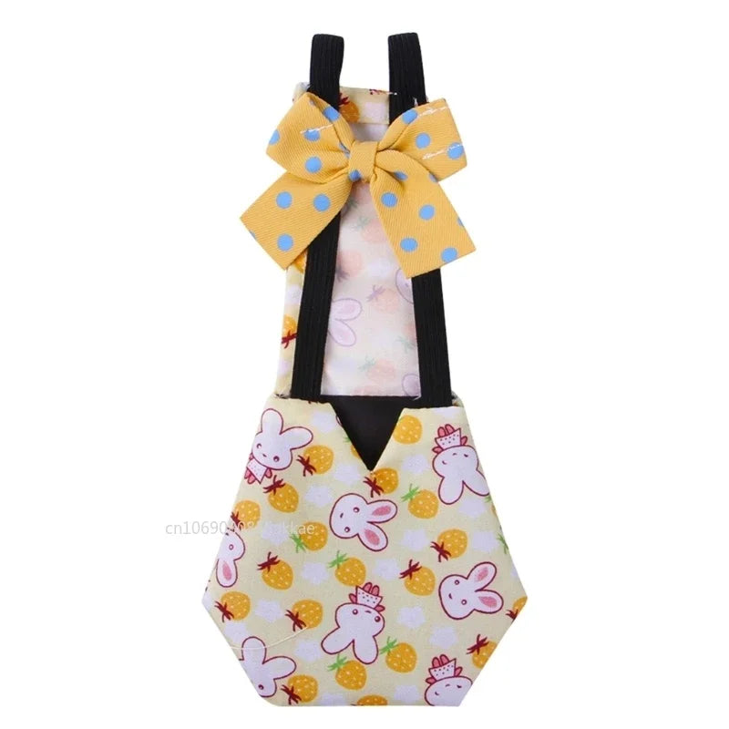 Chicken Diaper Waterproof Pet Clothes for Duck Reusable Breathable Poultry Costume Diapers with Bowknot Decor for Geese Hens