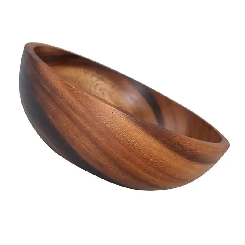 Kitchen Natural Wooden Bowl Household Fruit Bowl Salad Bowl