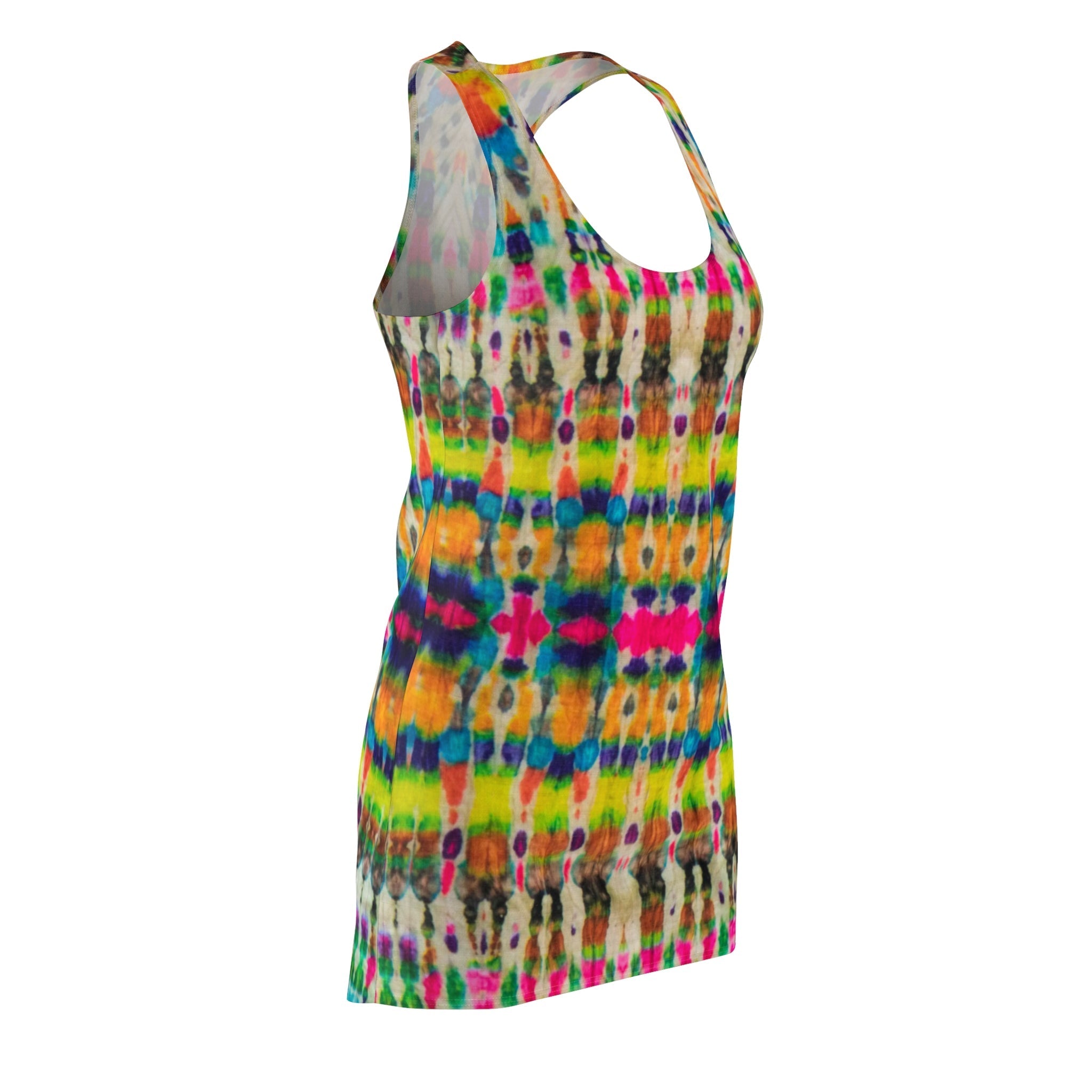 All Over Prints - Bohemian Eco - Friendly Tie - Dye Racerback Dress for Women - Boho Eco Boutique™ - All Over Prints - Boho Eco Boutique™ - XS - 