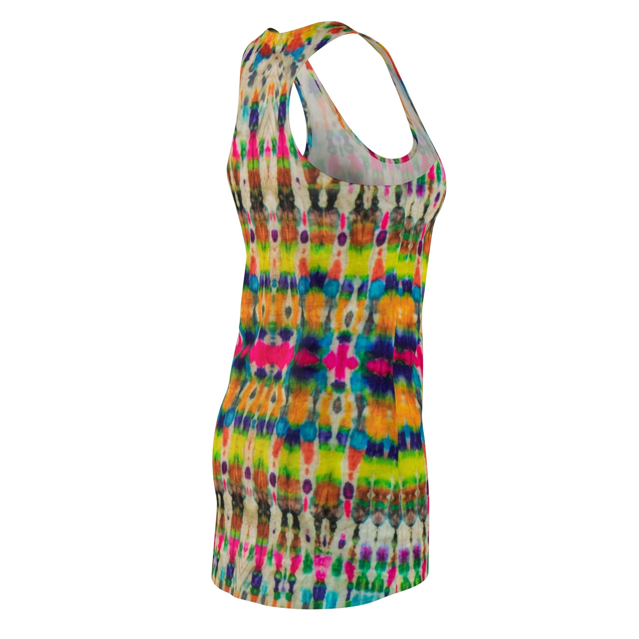 All Over Prints - Bohemian Eco - Friendly Tie - Dye Racerback Dress for Women - Boho Eco Boutique™ - All Over Prints - Boho Eco Boutique™ - XS - 