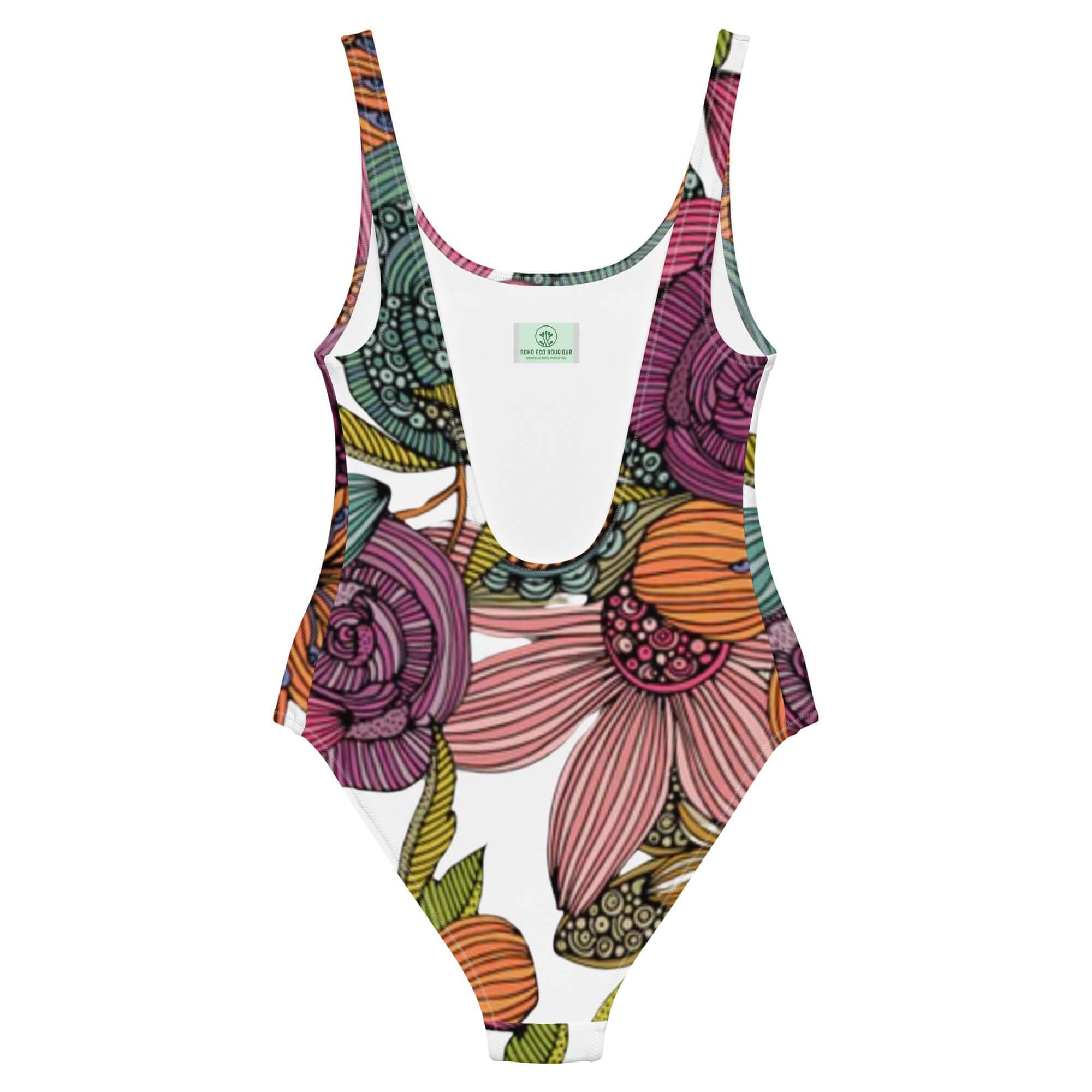  - Boho Eco Boutique™ Floral Eco - Friendly One - Piece Flattering Swimsuit - Boho Eco Boutique™ - Boho Eco Boutique™ - XS - 