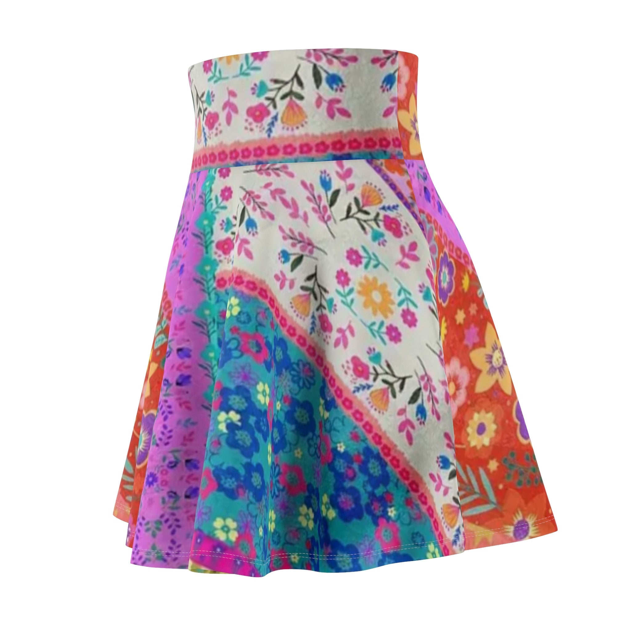 All Over Prints - Boho Eco Boutique Vibrant Patchwork Print Skirt | Bohemian Style Casual Everyday Skirt for Women | Eco - Friendly Fashion | Unique | Festival - Boho Eco Boutique™ - Boho Eco Boutique Vibrant Patchwork Print Skirt | Bohemian Style Casual Everyday Skirt for Women | Eco - Friendly Fashion | Unique | Festival - XS - 4 oz. - 