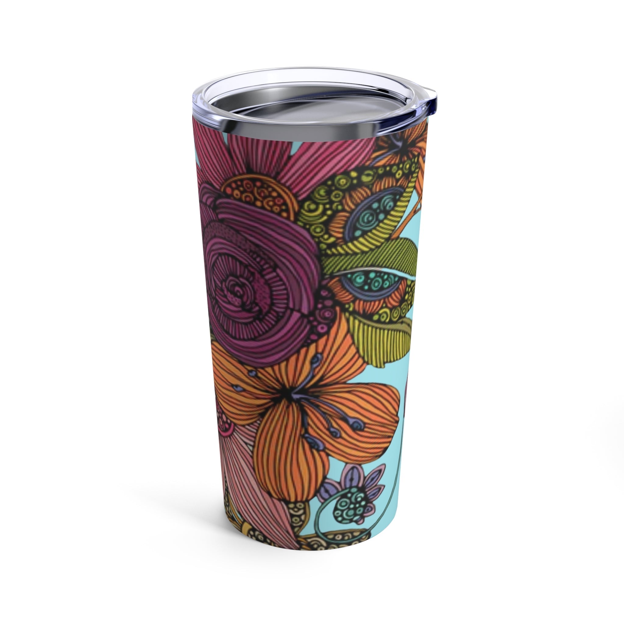 Mug - Boho Eco Floral 20oz Stainless Steel Tumbler with Rubber Lid | Insulated Travel Mug | Reusable Coffee Cup | Eco - Friendly Drinkware for Hot & Cold Beverages - Boho Eco Boutique™ - Boho Eco Floral 20oz Stainless Steel Tumbler with Rubber Lid | Insulated Travel Mug | Reusable Coffee Cup | Eco - Friendly Drinkware for Hot & Cold Beverages - 20oz - 