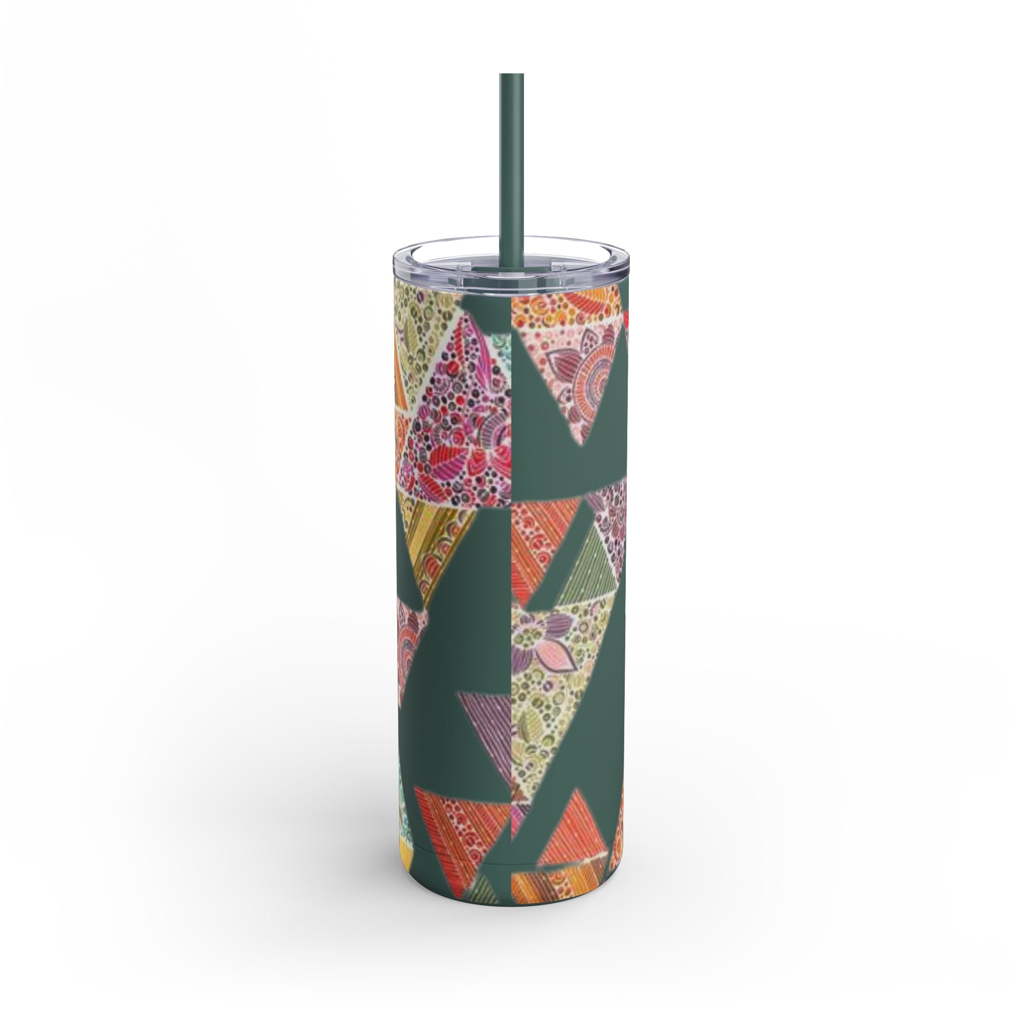 Mug - Boho Eco Skinny Matte Tumbler 20oz | Bohemian Triangles Design | Insulated Stainless Steel Travel Mug | Reusable Eco - Friendly Drinkware - Boho Eco Boutique™ - Boho Eco Skinny Matte Tumbler 20oz | Bohemian Triangles Design | Insulated Stainless Steel Travel Mug | Reusable Eco - Friendly Drinkware - Dusty Rose - 20oz - Matte