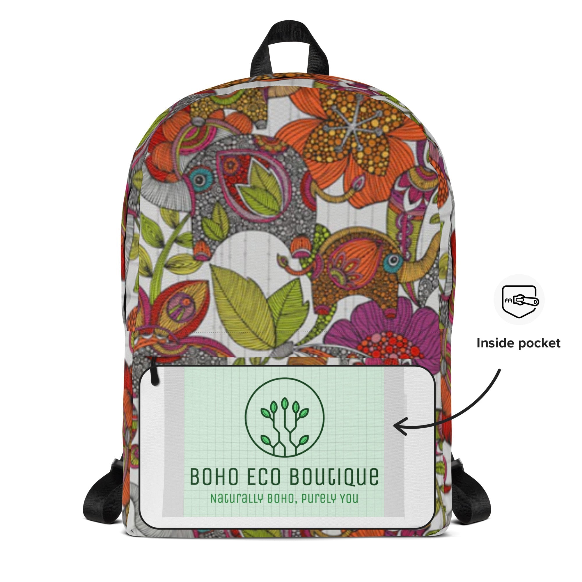 All Over Prints - Boho Eco Unique Backpack Elephants - Boho Eco Boutique™ - Boho Eco Boutique™ - 