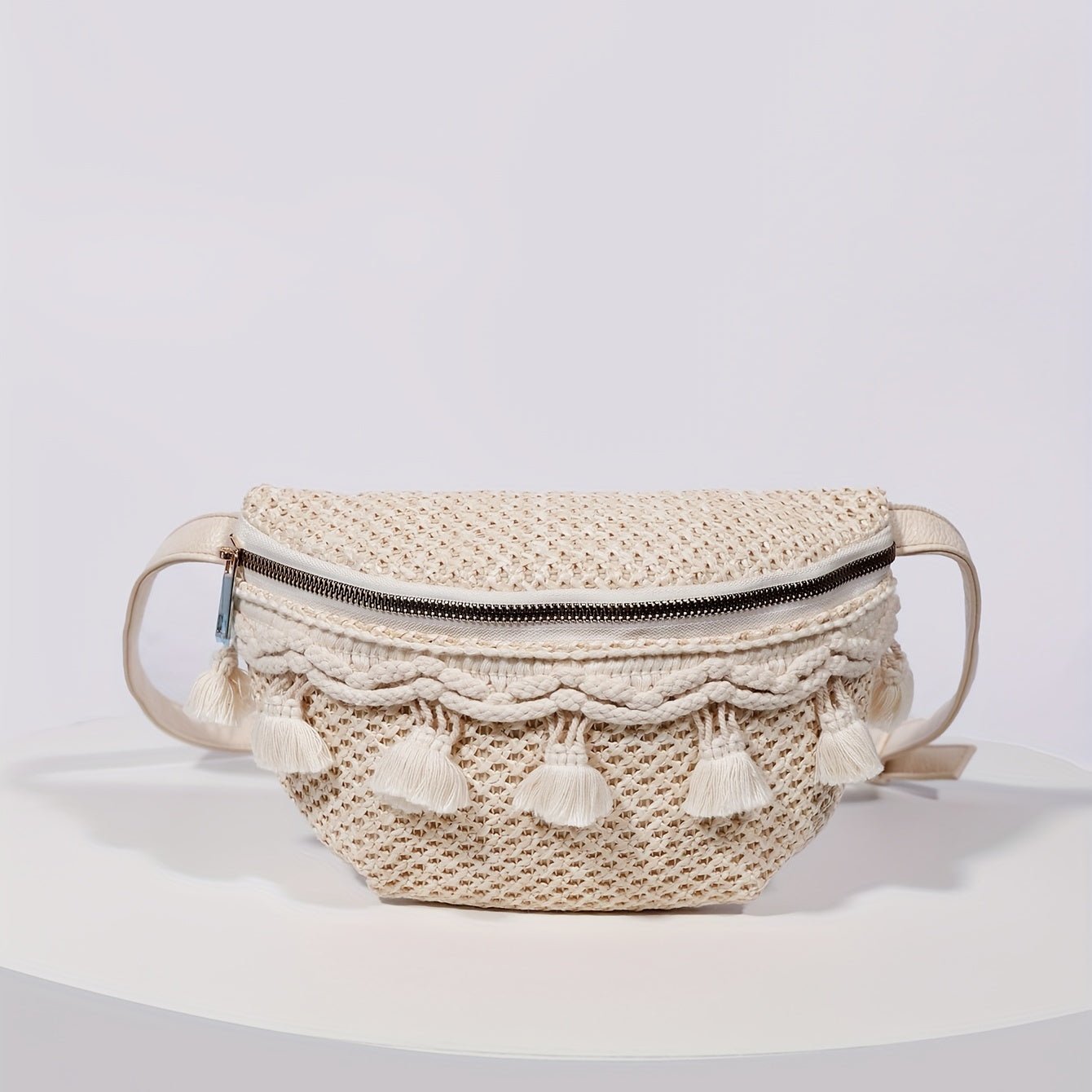 customized - Boho Tassel Woven Waist Bag Fanny Pack for Women - Trendy & Stylish, Perfect for Convenience with a Bohemian Flair - Boho Eco Boutique™ - customized - Boho Eco Boutique™ - Khaki Tassels - 9.06*3.15*5.91inch - 