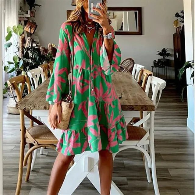 dress - Boho Vacation Cover - up Dress - Boho Eco Boutique™ - dress - Boho Eco Boutique™ - Green - Double Extra Large - 