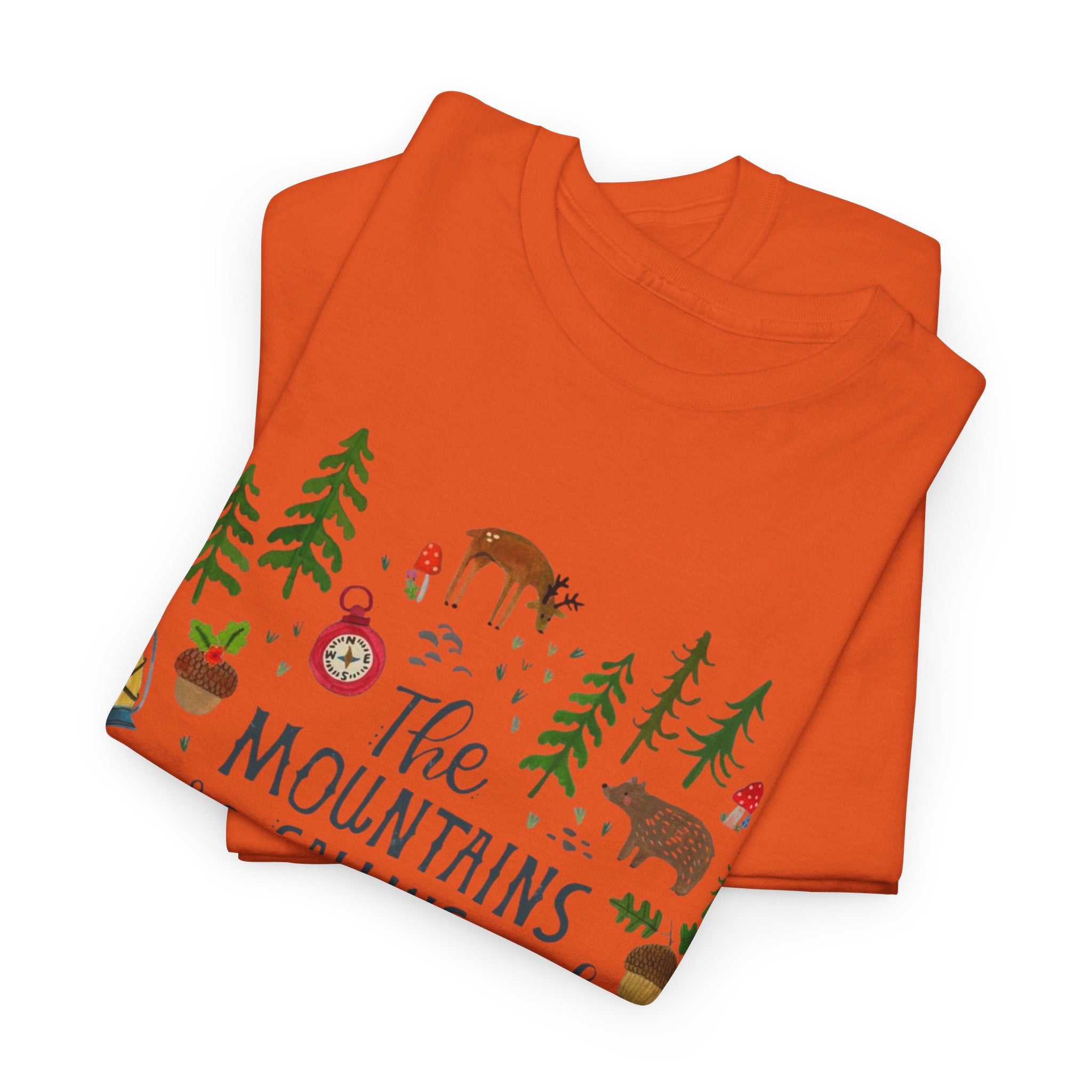 Camping T-Shirt - Outdoor Adventure Unisex Tee The Mountains are Calling and I must Go - T-Shirt