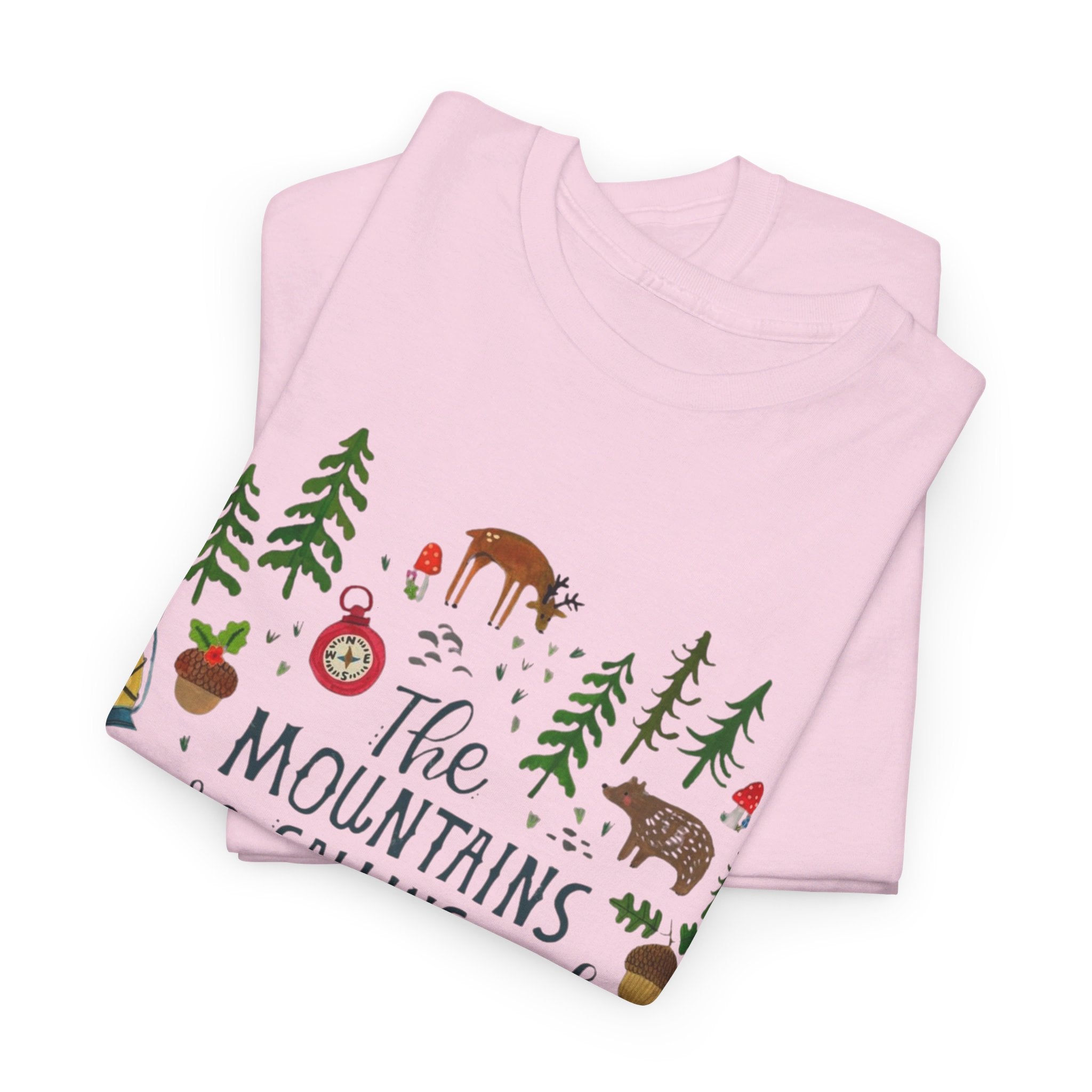 Camping T-Shirt - Outdoor Adventure Unisex Tee The Mountains are Calling and I must Go - T-Shirt