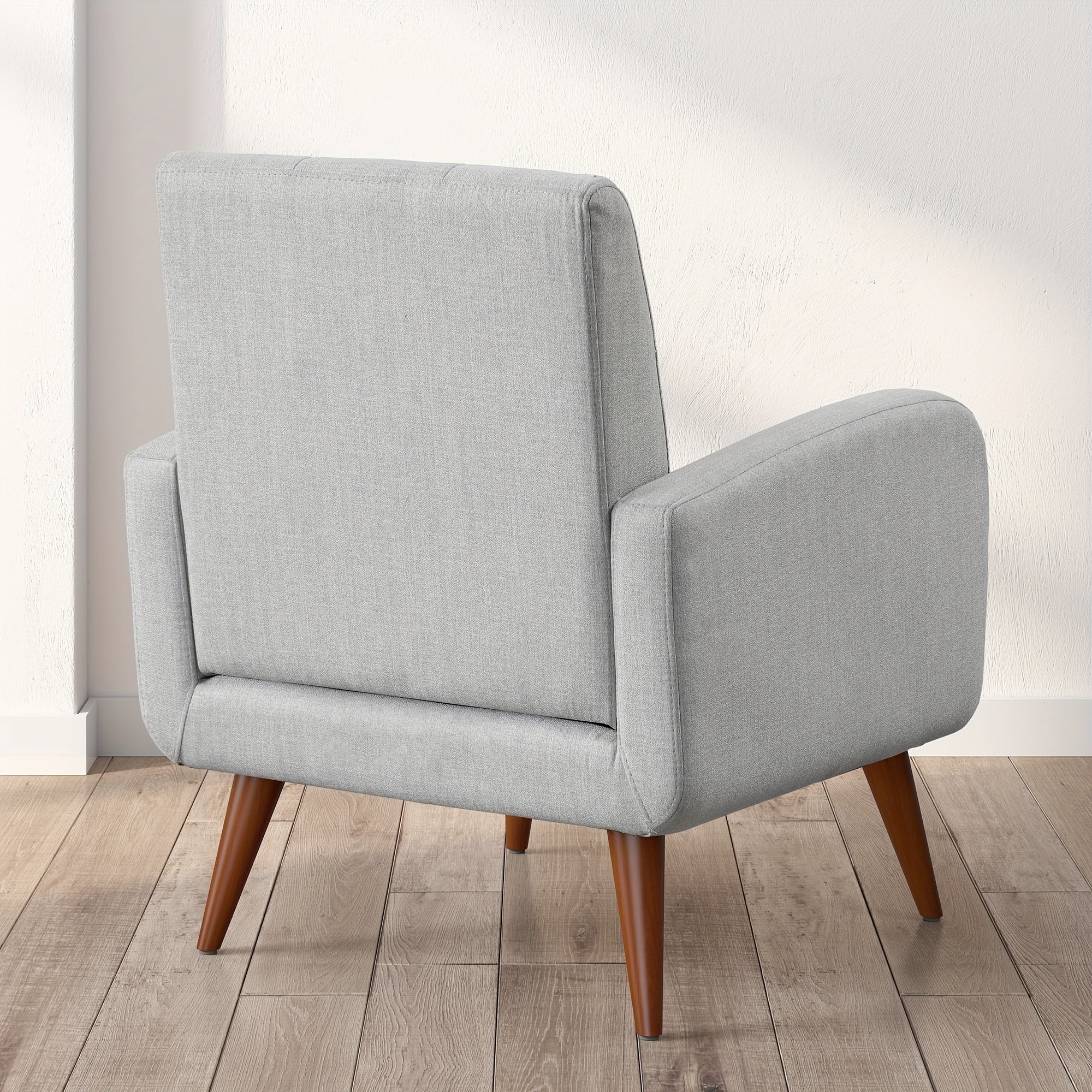 Contemporary Accent Chair, Plush Upholstered Living Room Chair, Single Sofa With Wooden Legs And Lounge Seating, Ideal Armchair For Bedroom, Reading Nook, Or Office