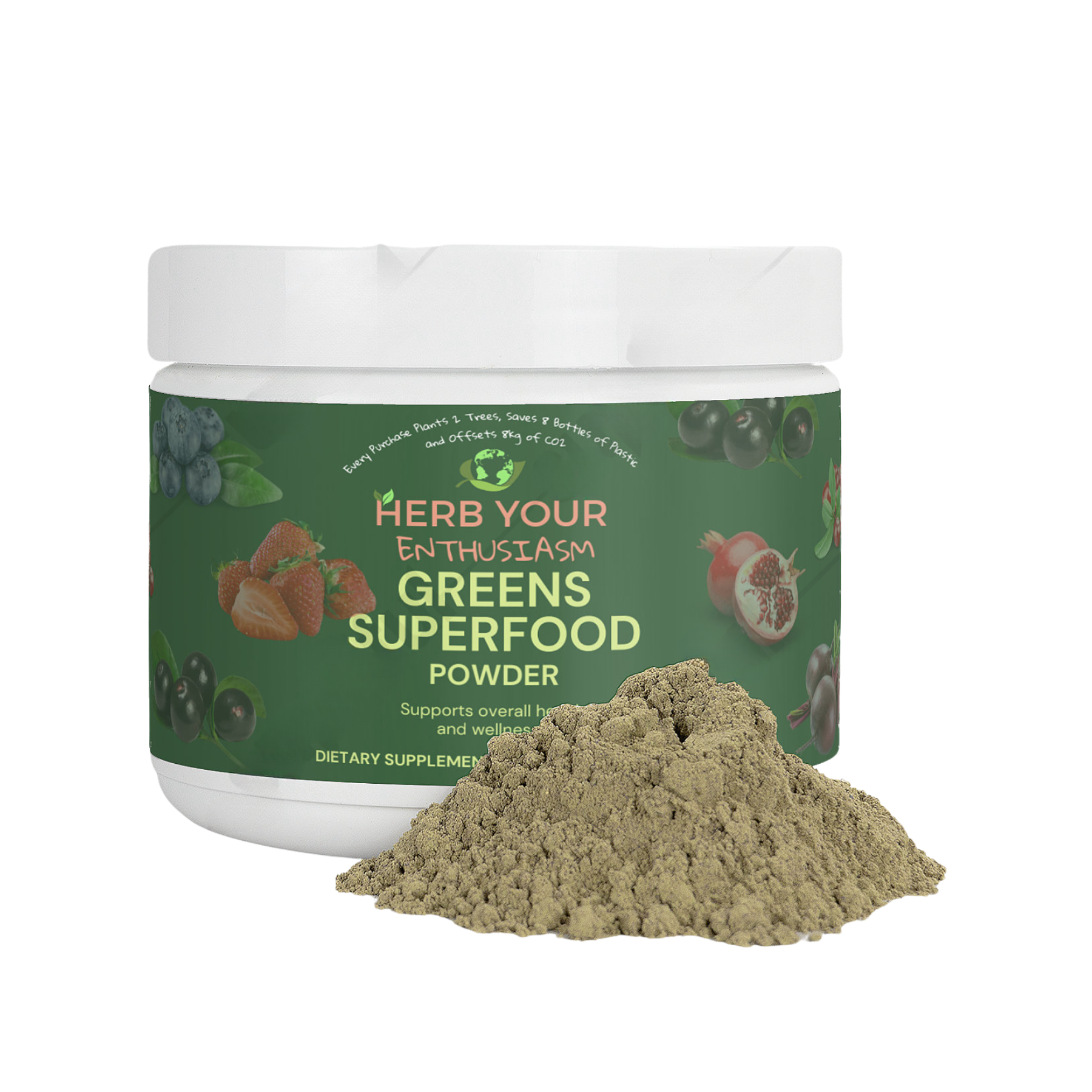 Herb Your Enthusiasm Greens Superfood 100% Natural Non GMO Gluten Free Vegan - Vitamins & Minerals