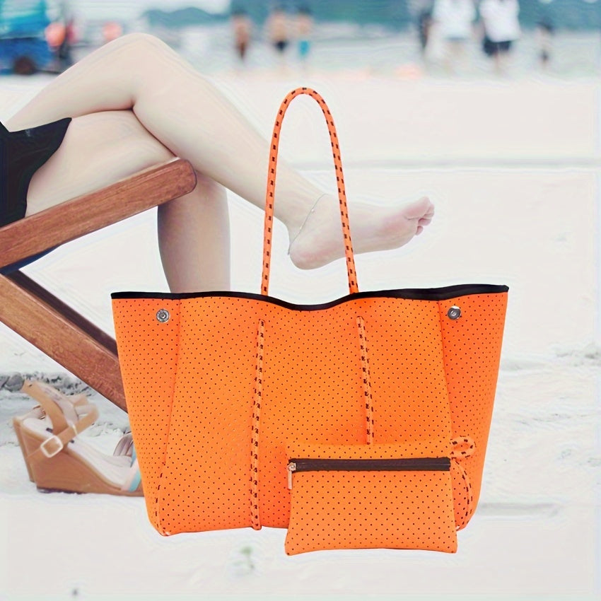 Stylish Durable Waterproof Neoprene Beach Tote with Coin Purse