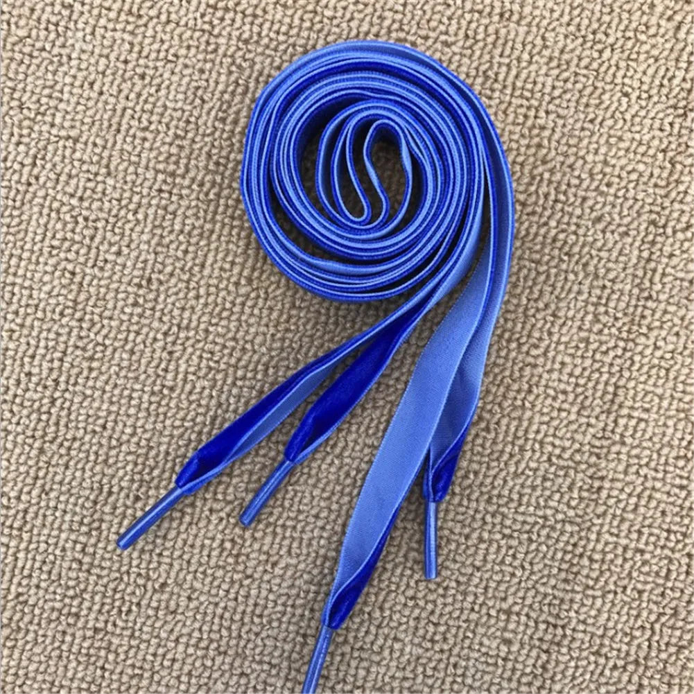 Velvet Surface Shoelaces - 80/100/120/160CM Soft & Stylish Flat Laces for Women & Men Available in Black White Blue